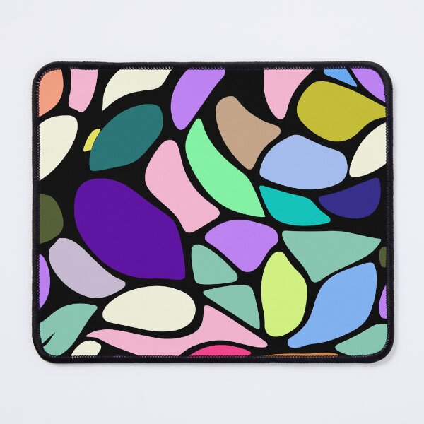 Item preview, Abstract Mosaic Stain Glass Pattern - Retro Colorful Organic Shape Design designed and sold by UniqueDesign751.