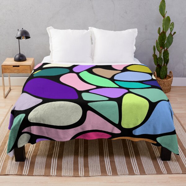 Item preview, Abstract Mosaic Stain Glass Pattern - Retro Colorful Organic Shape Design    designed and sold by UniqueDesign751.