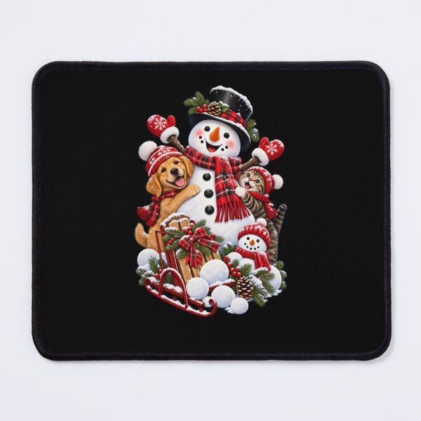 Item preview, Snow Much Christmas Fun Snowman Dog & Cat Holiday Design designed and sold by RockitBaby.