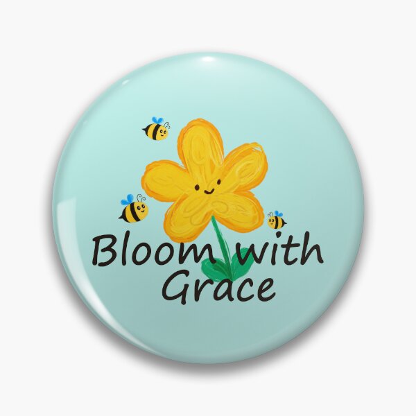 Item preview, Bloom With Grace Cute Flower Bees Motivational Quote designed and sold by littlepiptales.