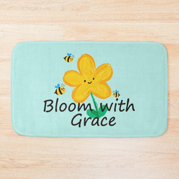 Item preview, Bloom With Grace Cute Flower Bees Motivational Quote designed and sold by littlepiptales.