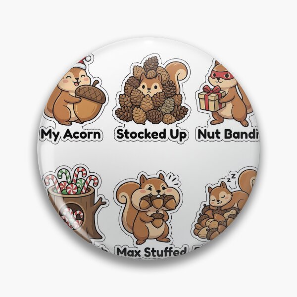 Item preview, Mischievous Winter Squirrel Sticker Pack - Funny Nut Hoarding Puns designed and sold by SimpleP.