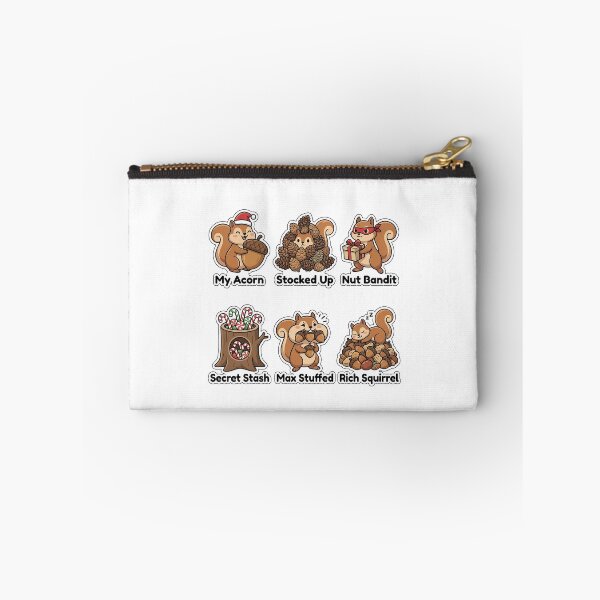 Item preview, Mischievous Winter Squirrel Sticker Pack - Funny Nut Hoarding Puns designed and sold by SimpleP.
