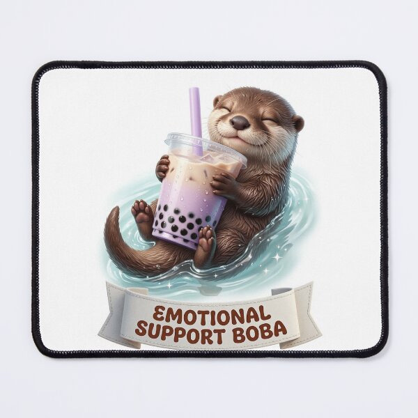 Item preview, Emotional Support Boba Cute Otter designed and sold by LaunchLabs26.
