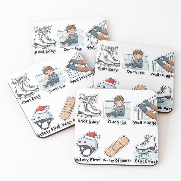 Item preview, Sarcastic Ice Skating Fails Sticker Pack - Funny Winter Sports Puns designed and sold by SimpleP.