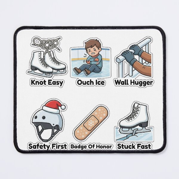 Item preview, Sarcastic Ice Skating Fails Sticker Pack - Funny Winter Sports Puns designed and sold by SimpleP.