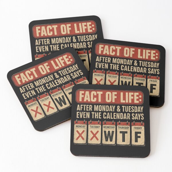 Item preview, Fact of Life Calendar Says WTF Humor Funny  designed and sold by Crookedorbit ⭐⭐⭐⭐⭐ .