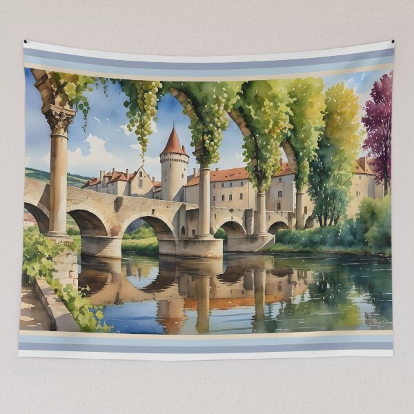 Item preview, Landscape of Castel and Trees Above the River designed and sold by Nira Dabush.