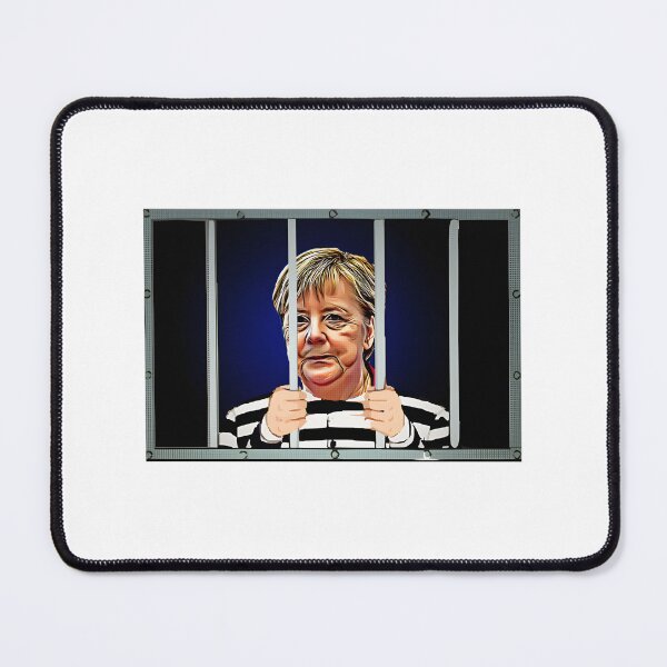 Item preview, Satirical Angela Merkel Behind Bars Humor Design for Political Resistance Fans designed and sold by Medjz.