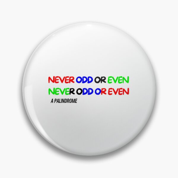 Item preview, Never Odd or Even Palindrome T-Shirt – Clever Wordplay Design designed and sold by CraftNestNoor.