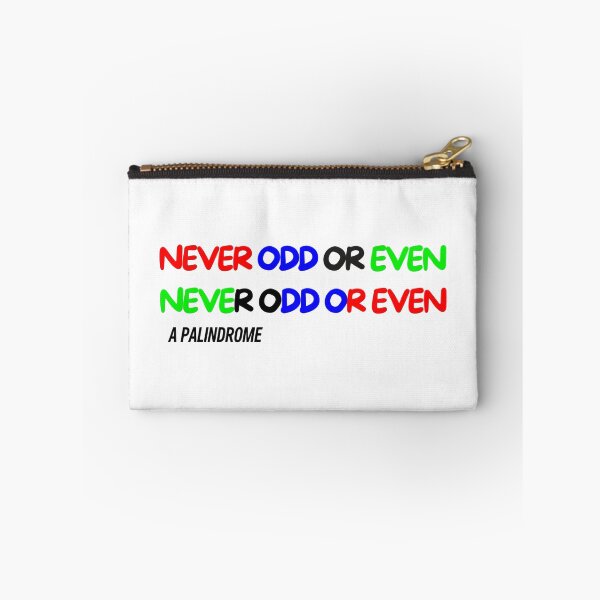 Item preview, Never Odd or Even Palindrome T-Shirt – Clever Wordplay Design designed and sold by CraftNestNoor.