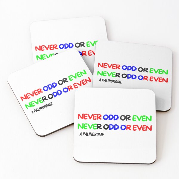 Item preview, Never Odd or Even Palindrome T-Shirt – Clever Wordplay Design designed and sold by CraftNestNoor.