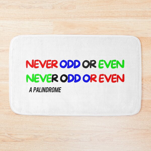Item preview, Never Odd or Even Palindrome T-Shirt – Clever Wordplay Design designed and sold by CraftNestNoor.