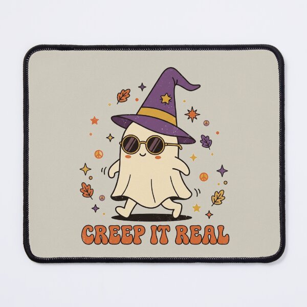 Item preview, Creep It Real Retro Halloween Ghost Witch Hat Art designed and sold by Fine-Arts-Lab.