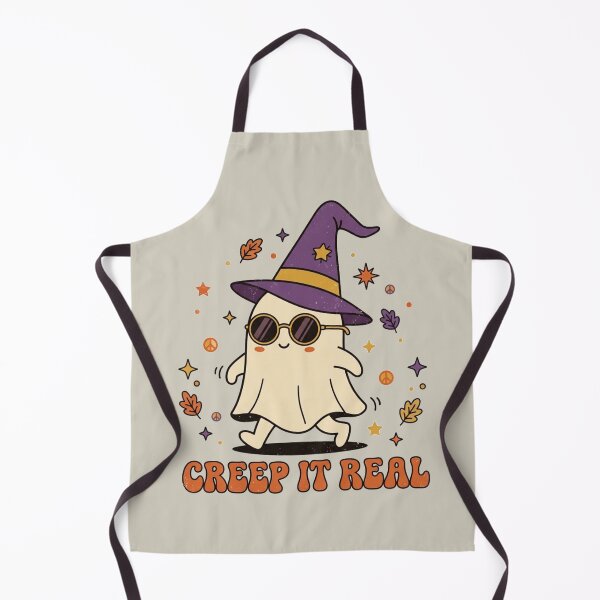 Item preview, Creep It Real Retro Halloween Ghost Witch Hat Art designed and sold by Fine-Arts-Lab.