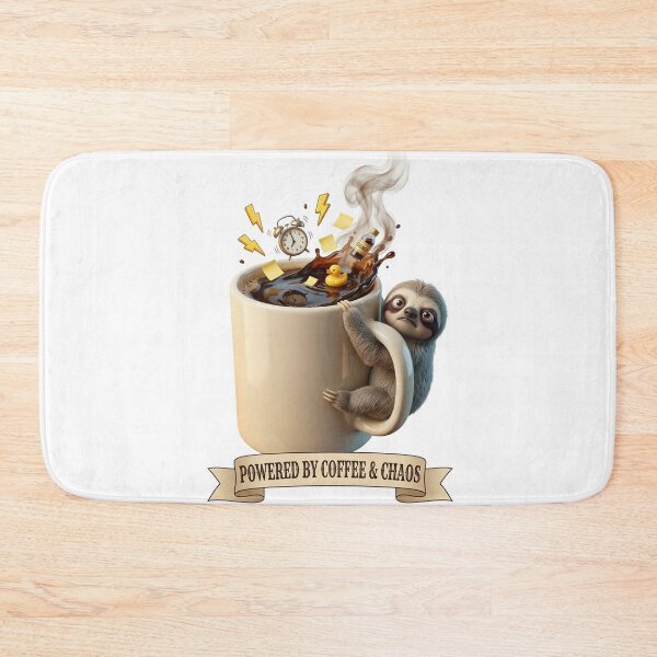 Item preview, Powered By Coffee And Chaos Sloth designed and sold by LaunchLabs26.