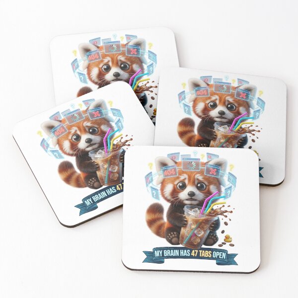 Item preview, My Brain Has 47 Tabs Open Funny Red Panda designed and sold by LaunchLabs26.
