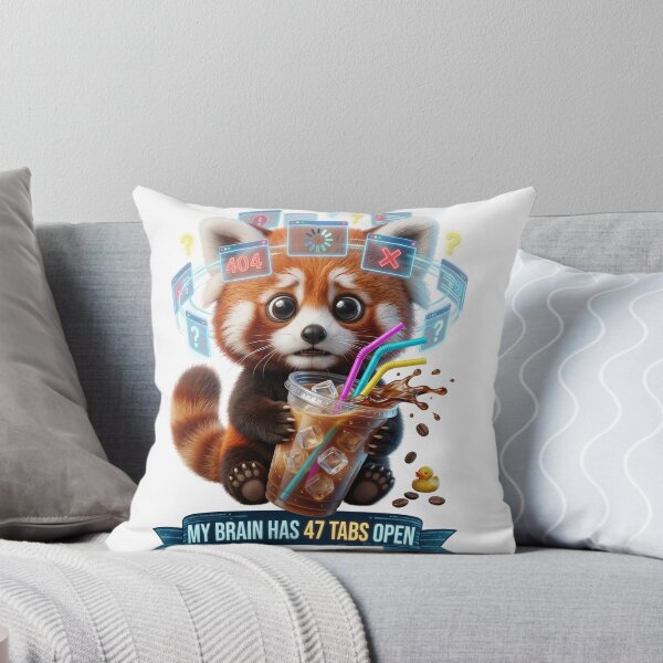 Item preview, My Brain Has 47 Tabs Open Funny Red Panda designed and sold by LaunchLabs26.