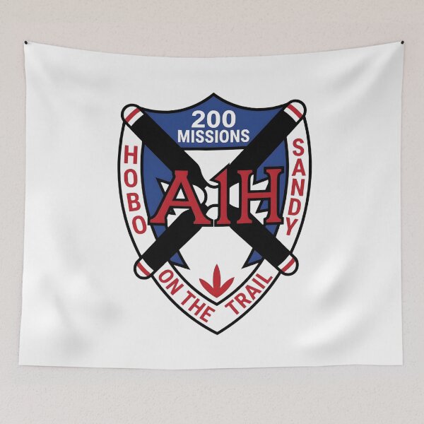 Item preview, USAF Douglas A-1H Skyraider 200 Missions Hobo Sandy Patch designed and sold by CharlieDesings.