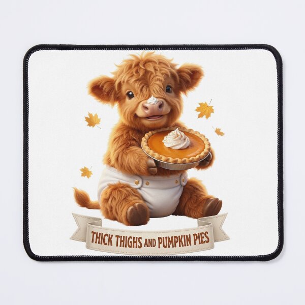 Item preview, Thick Thighs And Pumpkin Pies Baby Highland Cow designed and sold by LaunchLabs26.