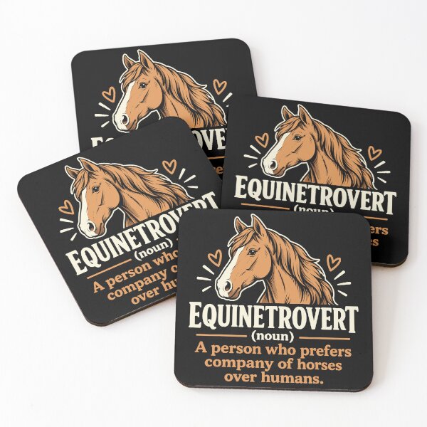 Item preview, Equinetrovert Definition Funny Horse Lover Introvert designed and sold by roni-harbor.