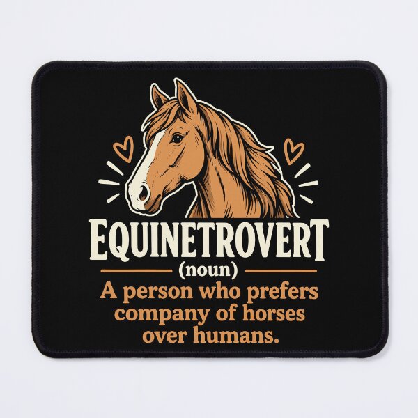 Item preview, Equinetrovert Definition Funny Horse Lover Introvert designed and sold by roni-harbor.