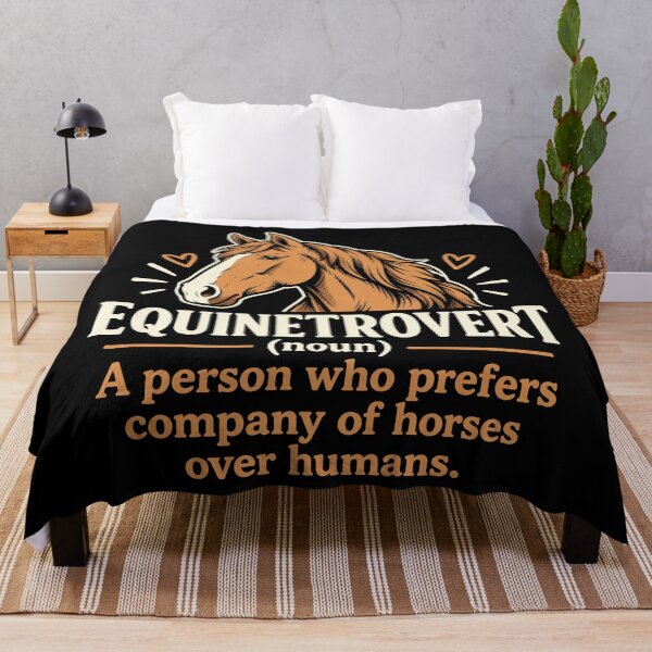 Item preview, Equinetrovert Definition Funny Horse Lover Introvert designed and sold by roni-harbor.