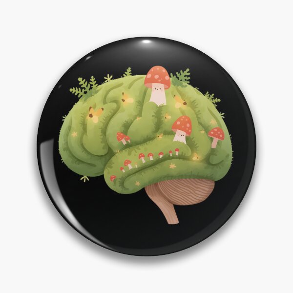 Item preview, Cozy Neurodivergent Mossy Brain Sticker designed and sold by Youram.