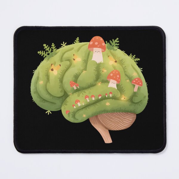 Item preview, Cozy Neurodivergent Mossy Brain Sticker designed and sold by Youram.