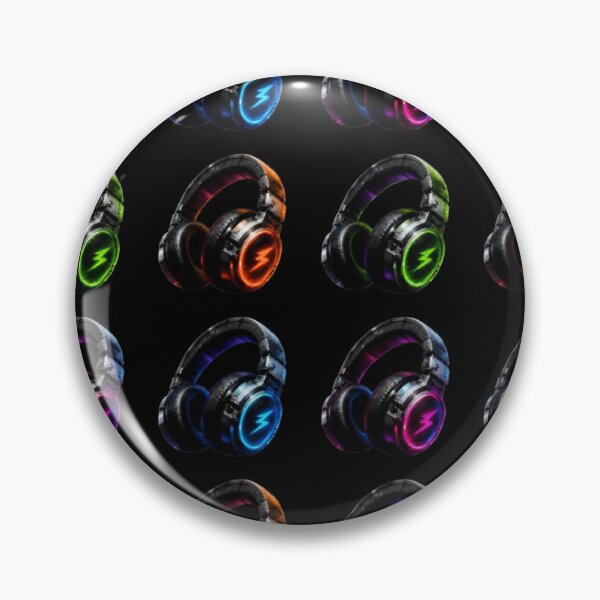 Item preview, Cyberpunk Neon Lightning Headphones Aesthetic designed and sold by LazyDayzCo.