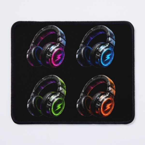 Item preview, Cyberpunk Neon Lightning Headphones Aesthetic designed and sold by LazyDayzCo.
