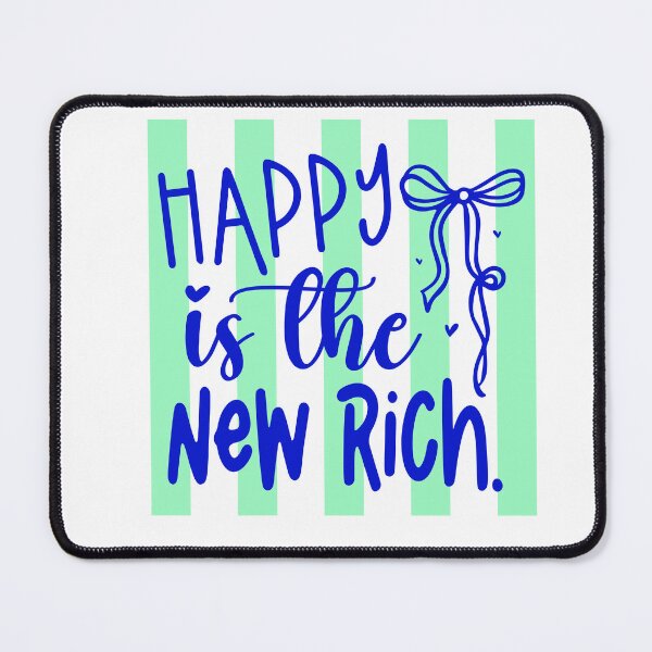 Item preview, Happy Is The New Rich Positive Quote designed and sold by LASTIQUE-dd.