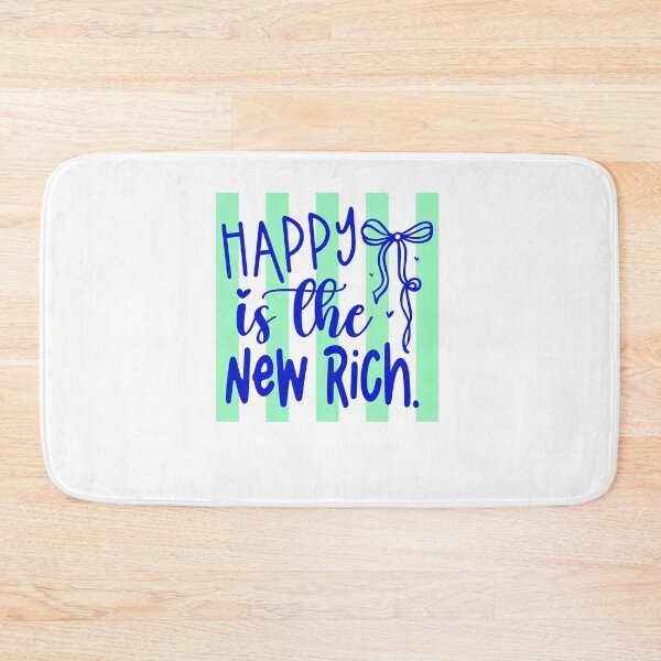 Item preview, Happy Is The New Rich Positive Quote designed and sold by LASTIQUE-dd.