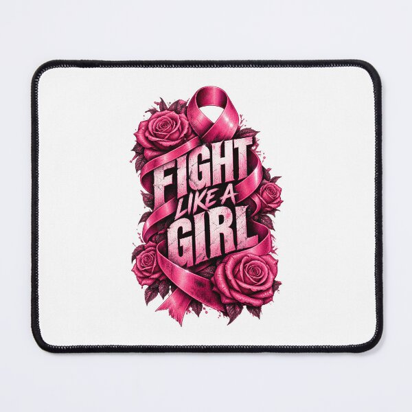 Item preview, Fight Like A Girl Pink Ribbon Breast Cancer Survivor designed and sold by UniversPlant | Blooming with Hope.