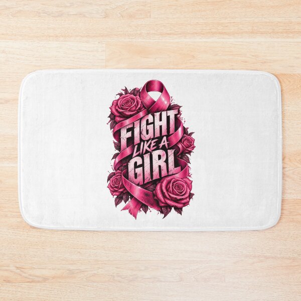 Item preview, Fight Like A Girl Pink Ribbon Breast Cancer Survivor designed and sold by UniversPlant | Blooming with Hope.