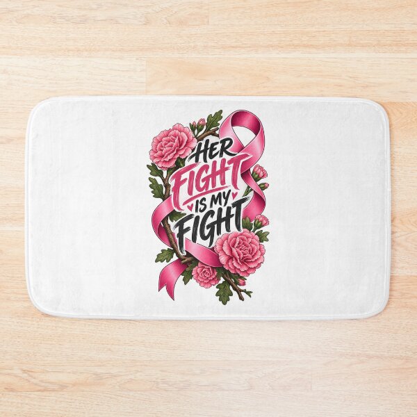 Item preview, Her Fight Is My Fight Pink Ribbon Breast Cancer Support designed and sold by UniversPlant | Blooming with Hope.