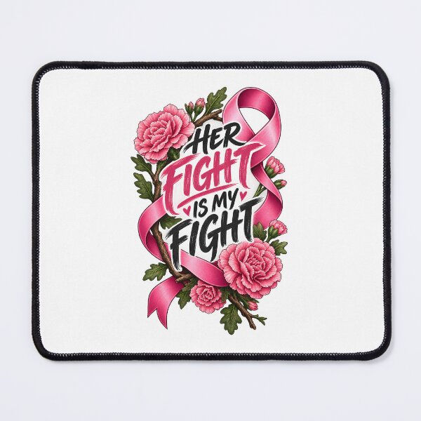 Item preview, Her Fight Is My Fight Pink Ribbon Breast Cancer Support designed and sold by UniversPlant | Blooming with Hope.