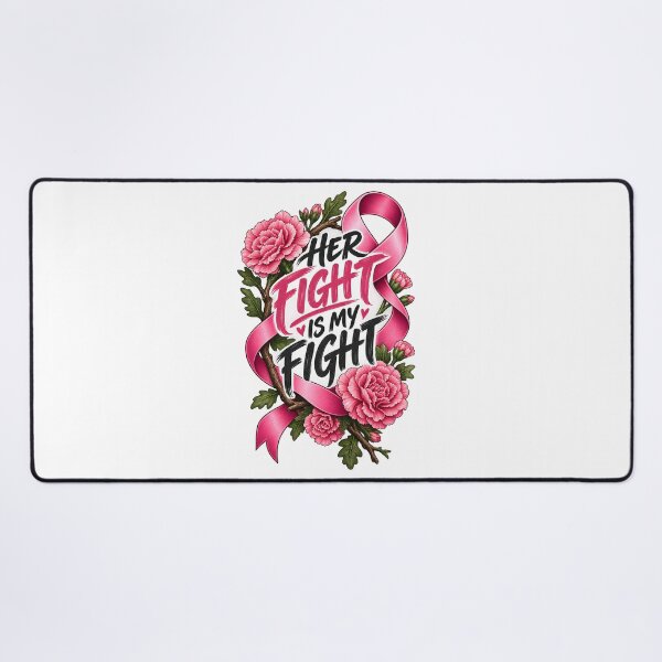 Item preview, Her Fight Is My Fight Pink Ribbon Breast Cancer Support designed and sold by UniversPlant | Blooming with Hope.