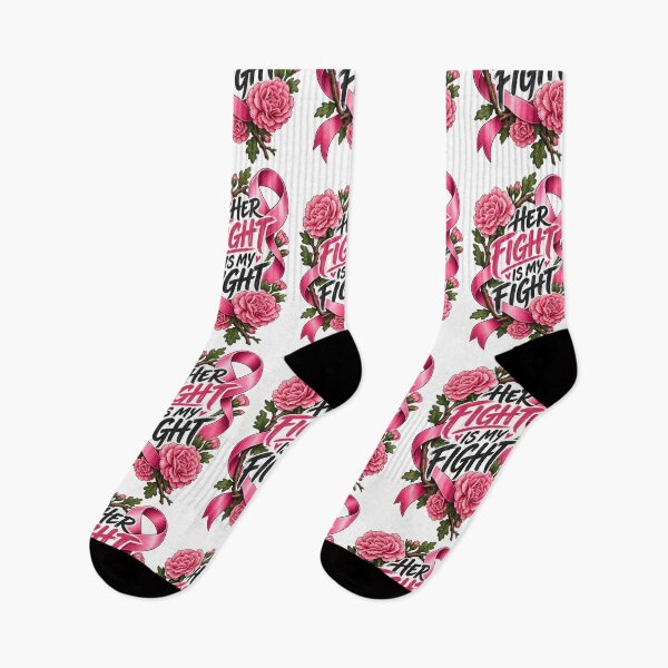 Item preview, Her Fight Is My Fight Pink Ribbon Breast Cancer Support designed and sold by UniversPlant | Blooming with Hope.