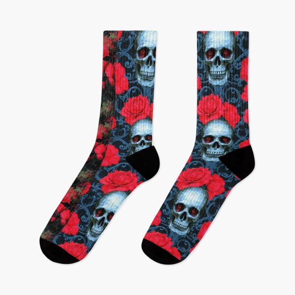 Item preview, Floral with Staring Skull designed and sold by JaimeLikes.