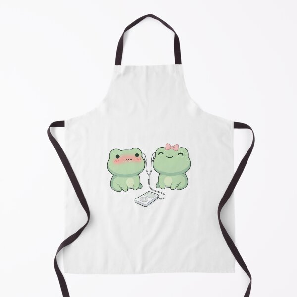 Item preview, Cute Kawaii Frog Couple listening to music designed and sold by pixellm.