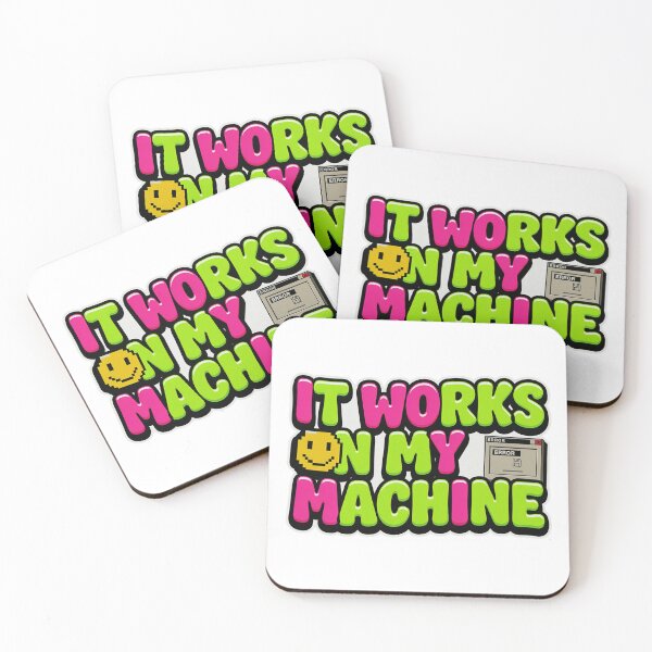 Item preview, It Works On My Machine | Retro Y2K Programmer & Developer Sticker designed and sold by Barkashow.