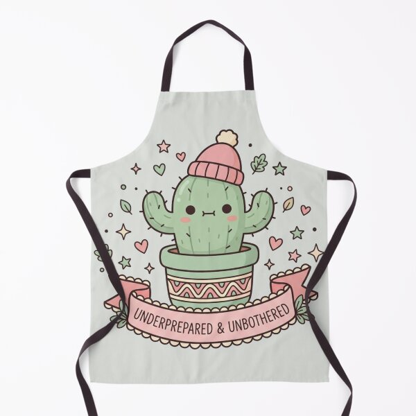 Item preview, Underprepared Unbothered Cute Kawaii Cactus Beanie Art designed and sold by Fine-Arts-Lab.