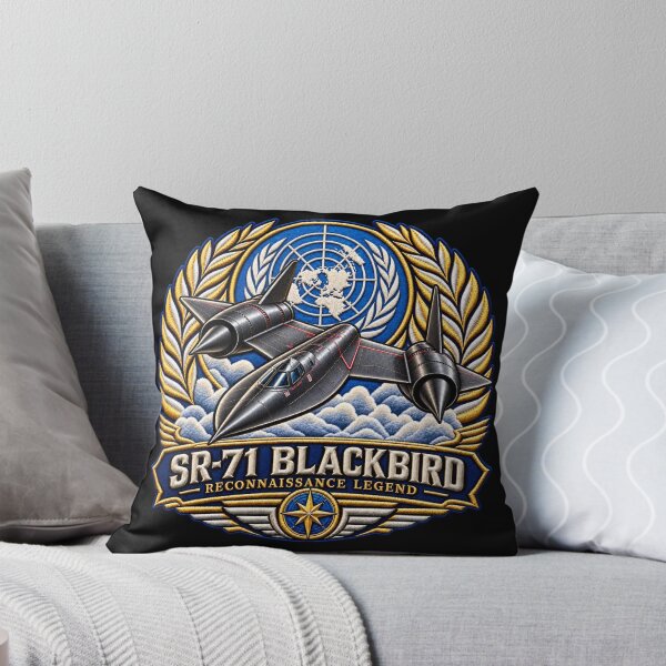 Item preview, SR-71 Blackbird Embroidered Aviation Crest with United Nations Emblem designed and sold by Emoji Emblems.