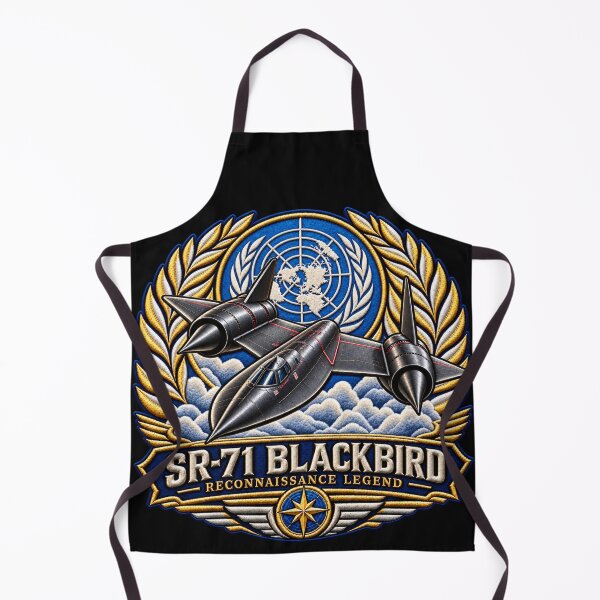 Item preview, SR-71 Blackbird Embroidered Aviation Crest with United Nations Emblem designed and sold by Emoji Emblems.