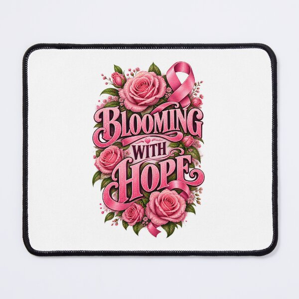 Item preview, Blooming With Hope Pink Ribbon Breast Cancer designed and sold by UniversPlant | Blooming with Hope.