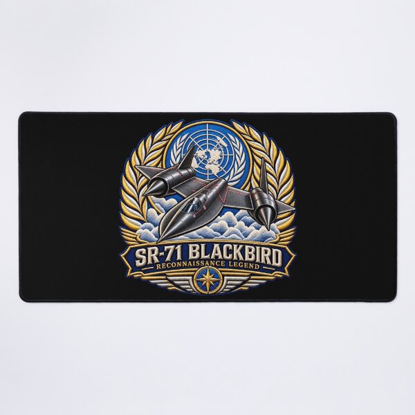 Item preview, SR-71 Blackbird Embroidered Aviation Crest with United Nations Emblem designed and sold by Emoji Emblems.
