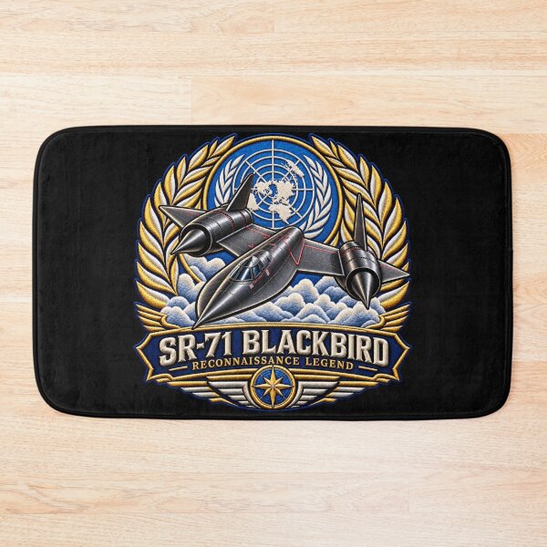 Item preview, SR-71 Blackbird Embroidered Aviation Crest with United Nations Emblem designed and sold by Emoji Emblems.