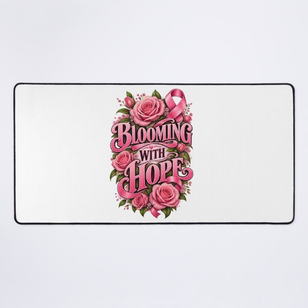 Item preview, Blooming With Hope Pink Ribbon Breast Cancer designed and sold by UniversPlant | Blooming with Hope.