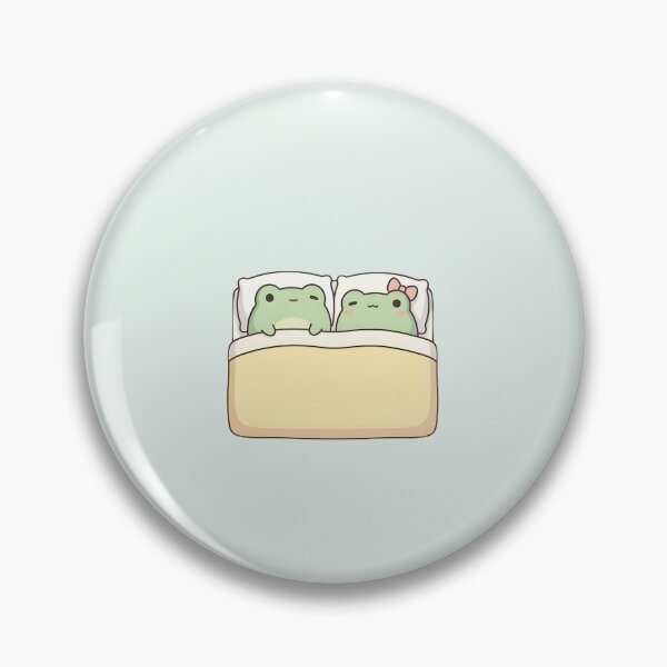 Item preview, Cute Kawaii Frog Couple sleeping designed and sold by pixellm.